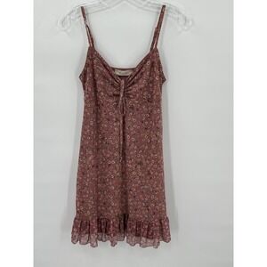 No Comment Mesh Babydoll Dress Womens Y2K 90s Retro Coquette Forest Fairy S